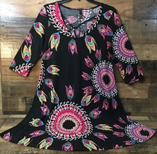 Women Boho Dress  Stretch Whimsy Maximalist Fairycore  Colorful Size Medium