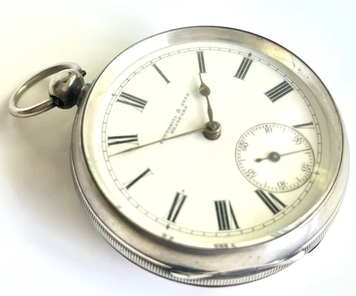 Pocket Watch Fattorini & Sons Bradford - Waltham Mass - Antique - Silver  - Rare