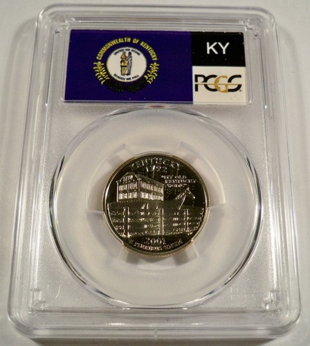 2001-S ALL 5 25c CLAD PCGS PR70DCAM QUARTERS PROOF WASHINGTON NY RI KY VT NC - Picture 2 of 11