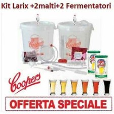 KIT DI FERMENTAZIONE BIRRA COOPERS 2 FERMENTATORI+2 MALTI A SCELTA FAI DA TE
