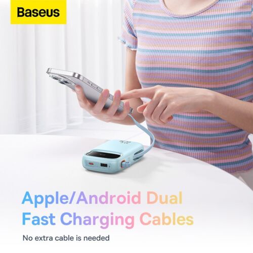 Baseus Qpow2 Dual-Cable Digital Display Fast Charge Power Bank 10000mAh - Picture 9 of 20