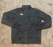 Vintage Nike Air Track jacket w/ hood full zip Medium Dark Gray Smoke Good