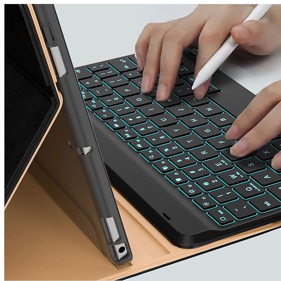 PU Leather Keyboard/Case for iPad 4/5th Gen. & Pro 1/2/3/4th Gen.w/Backlighting - Image 4 of 4