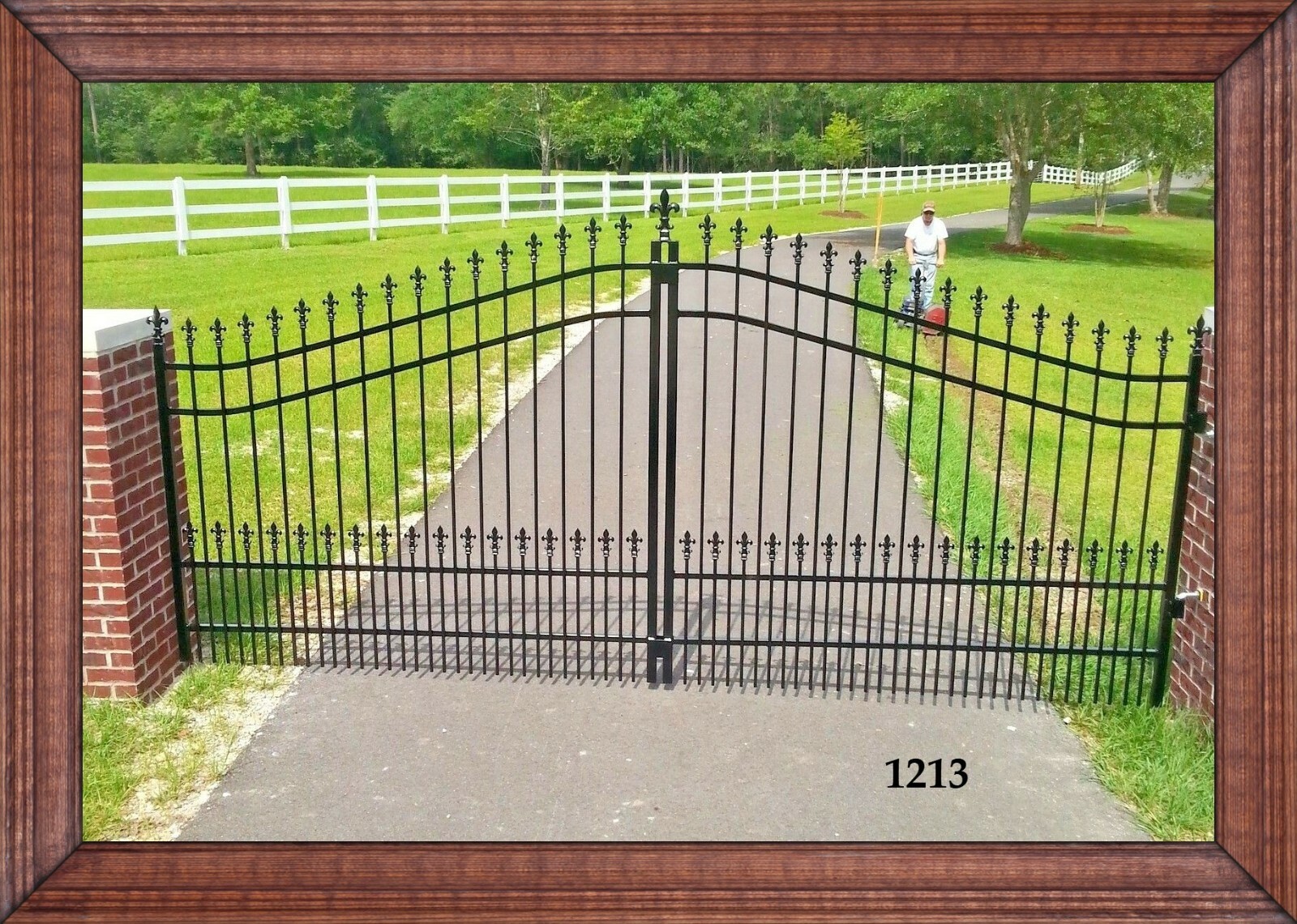 For Linda #1213* Home Safety Driveway Gate 12' WD Steel Metal Wrought Iron  Style | eBay