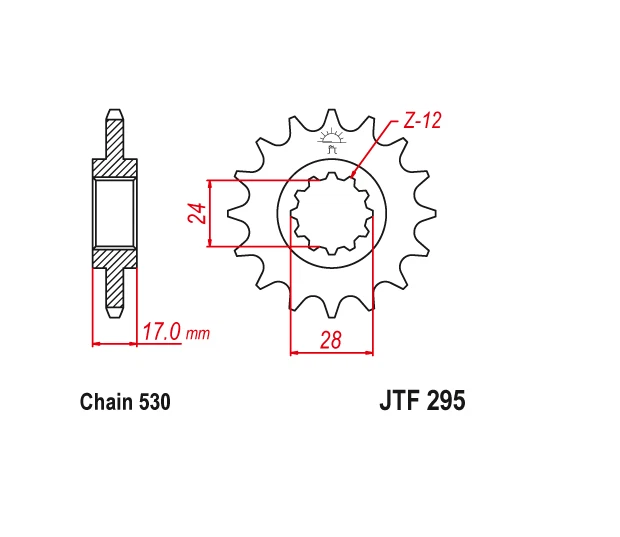 Roda dentada dianteira PBI 14T Honda CBR600 F/F2/F3 1987-1996 CBR500 1987-1988 - Imagem 2 de 2