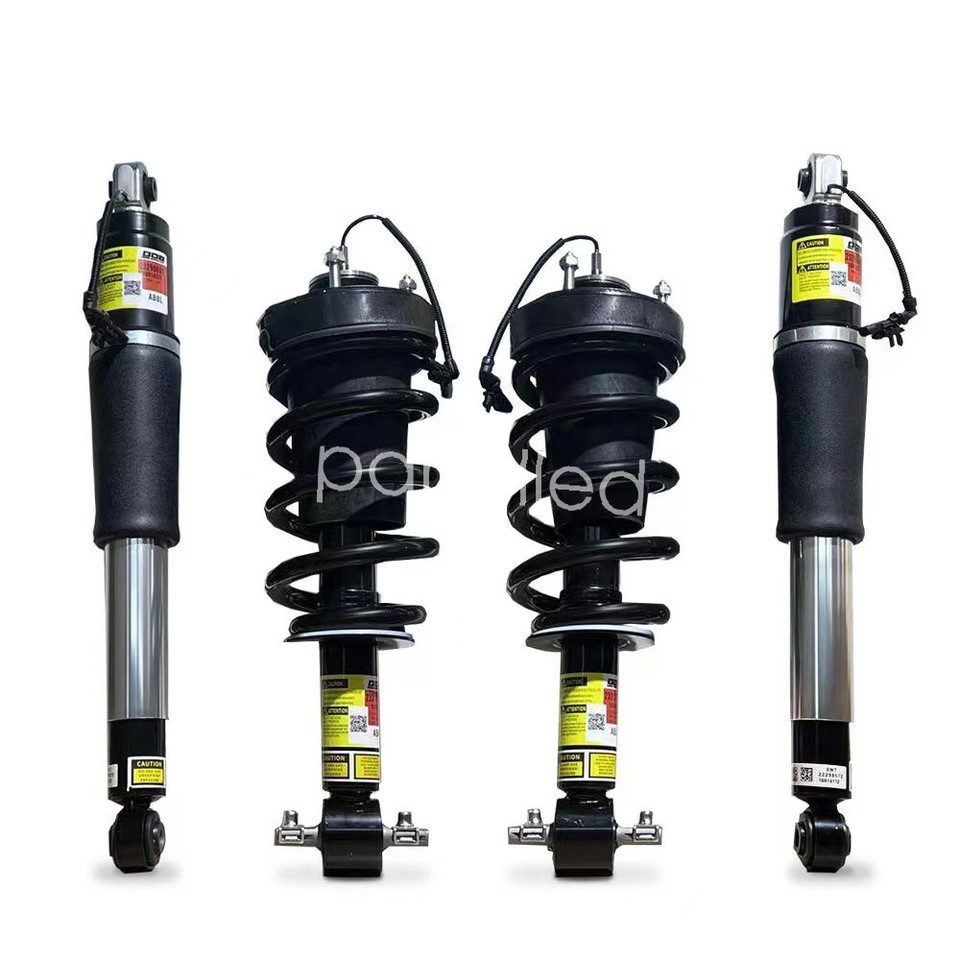 Front+Rear Shock & Air Suspension Pump For 1520 Escalade Suburban