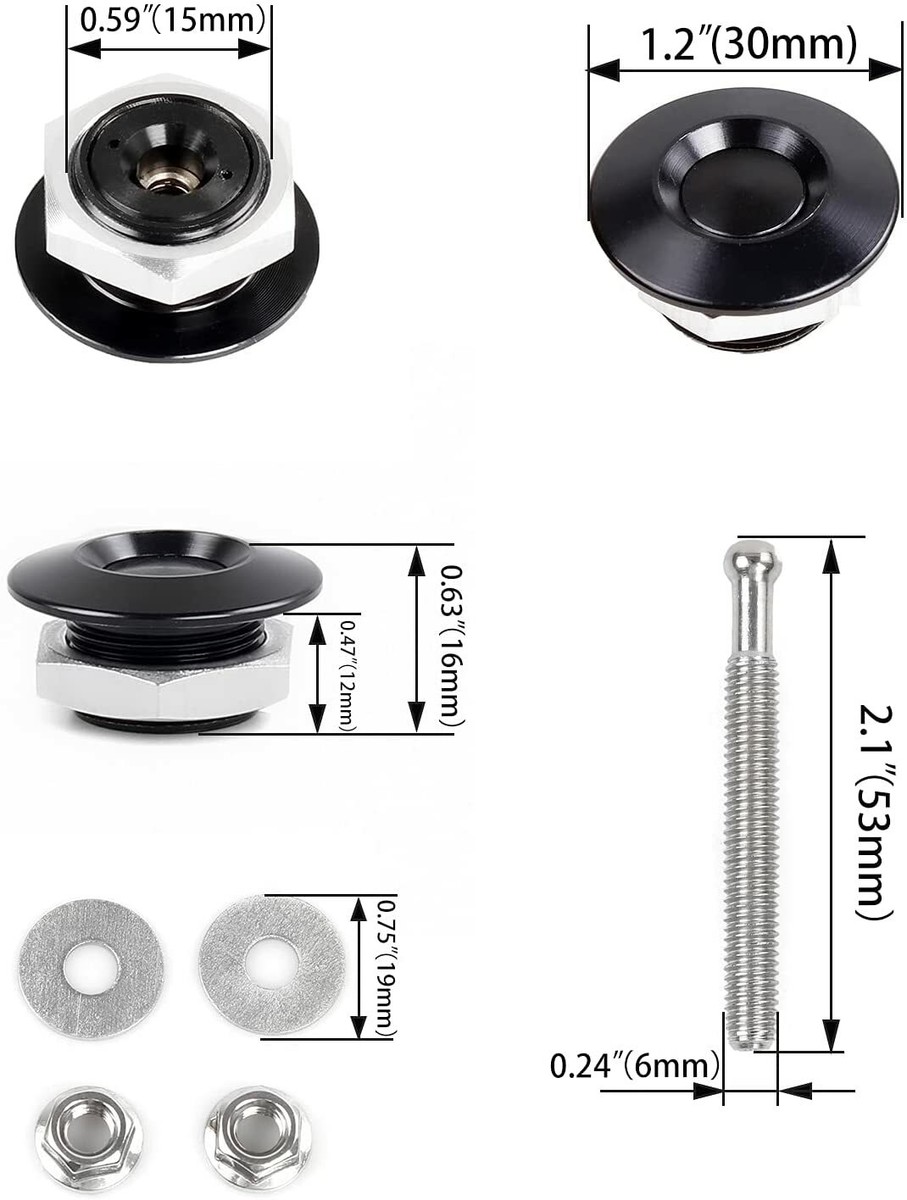 100x Tronco Vite Rivetti Set Auto Paraurti Fender Per Plastica Chiusura - Foto 8