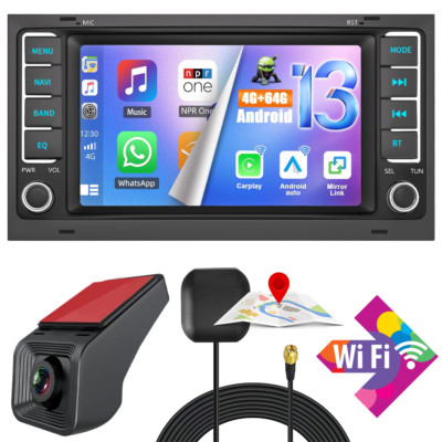 Android 13 Carplay AutoRadio GPS Wifi+HD DVR Für VW Touareg,T5 Multivan 2004~09