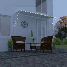 Retractable Awning with LED 300x150 cm Cream vidaXL