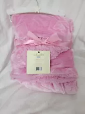 Lullaby Kids Pink Star Baby Girls Blanket Plush Luxury Sherpa Infant NWT VHTF