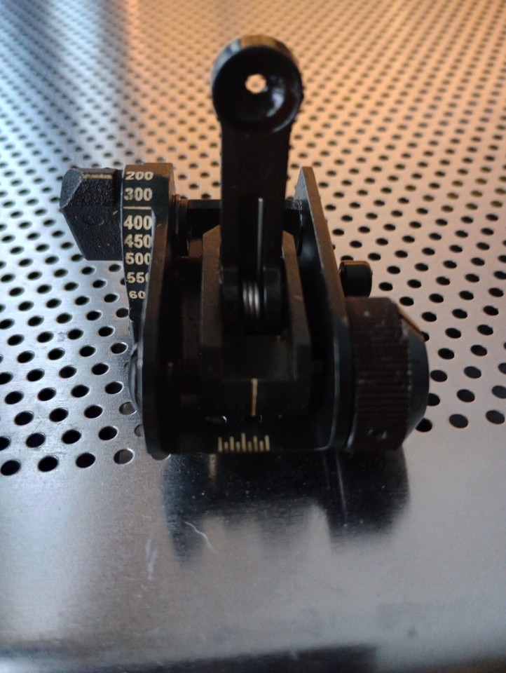 Matech Flip Up Rear Sight – Picatinny Mount – OGU83 – Steel, Black, Low Profile - View #2