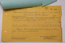 1928 Lamson Goodnow H B Rouse Co Chicago IL Handwritten Ephemera P241K