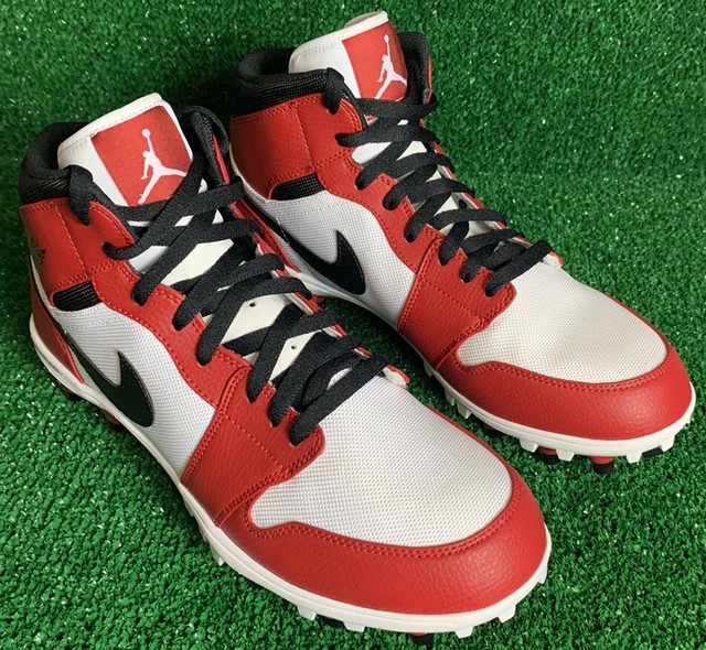 New Nike Air Jordan 1 Retro TD Mid âChicagoâ Football Cleats AR5604-106 Sz 10 | eBay