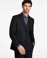 Alfani Men's Slim-Fit Stretch Solid Suit Jacket, Black, 38 REG