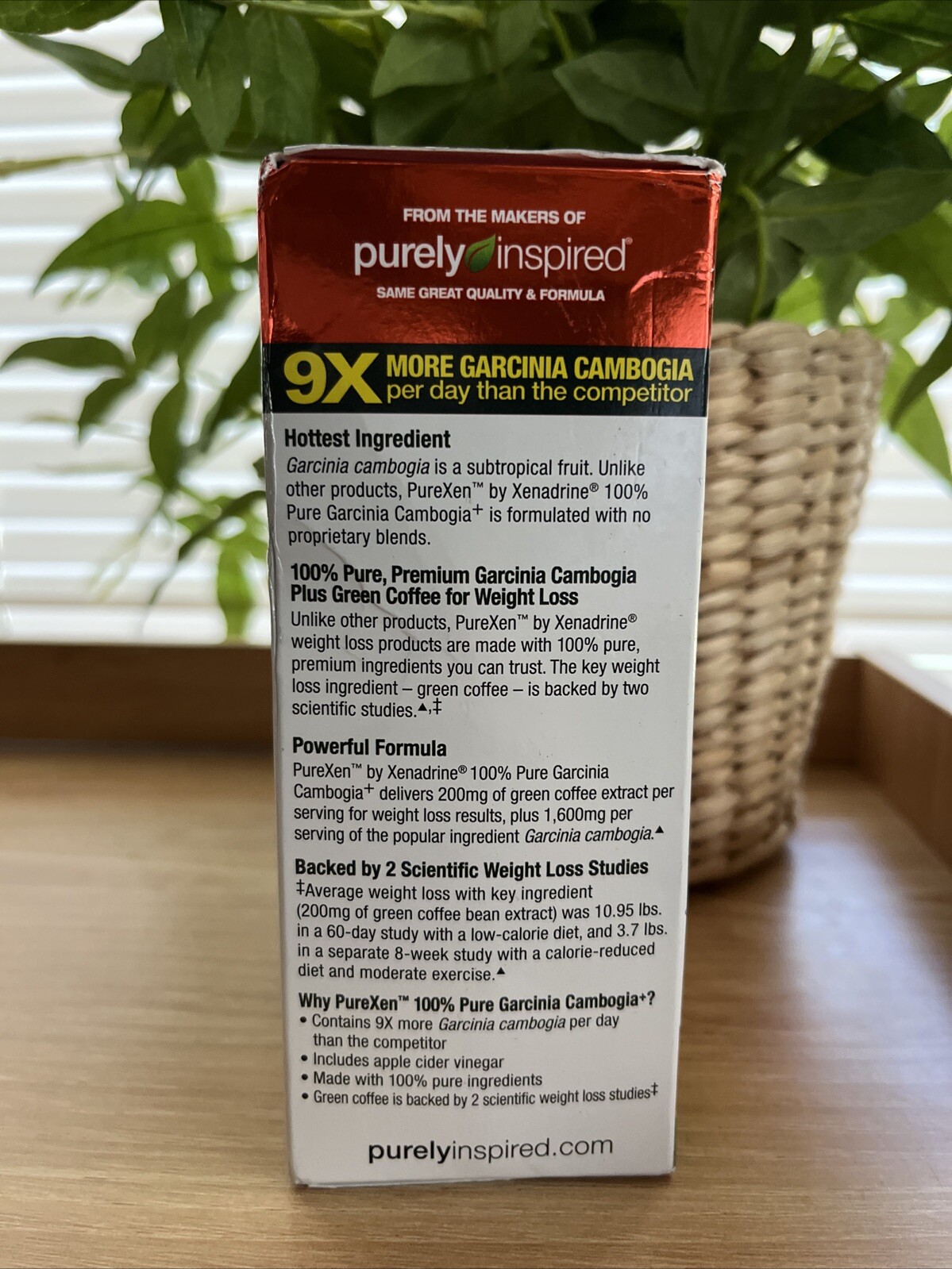 Pure Xen 100 Pure Garcinia Cambogia Apple Cider Vinegar 120 Caps Exp