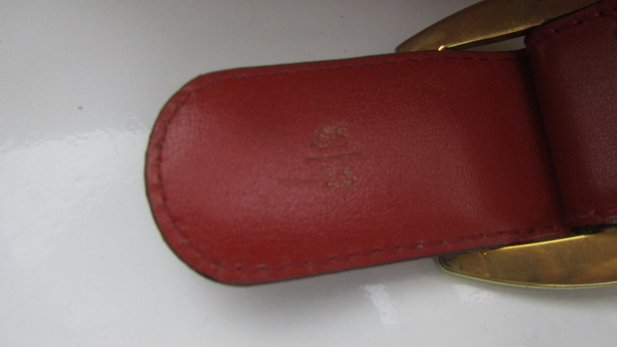 Vintage Valentino Garavani Vibrant Red Leather Belt red VALENTINO Women Belts - Vestiaire Collective main image 2