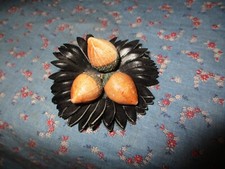 Vintage Shoe Clip On Acorn Motif About 2 3/4 Inch Wide