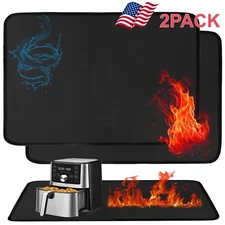 2Pcs Heat Resistant Mat for Air Fryer Heat Resistant Pad Countertop Protector US