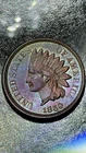 1859 Indian Head Cent 1c Penny Coin First Year Type about uncirculated details