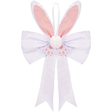 54cm Tall Bunny Ears Hanging Decor with LED Glow for Easter Celebrations