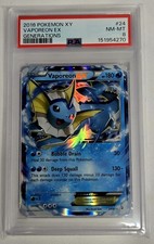 Pokemon TCG: 2016 Vaporeon EX 24/83 Generations Holo PSA 8