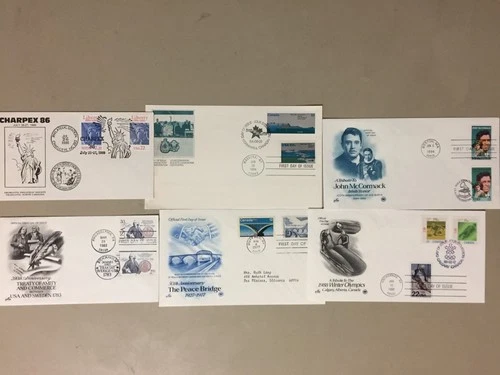 Six US joint issue fdc with:IrelandFrance,Canada,Sweden