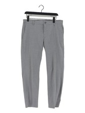 Mango Men's Suit Trousers W 32 in Grey Polyester