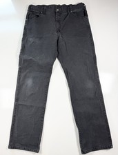 Dickies Jeans Mens 36x32 Black Carpenter Workwear Utility Pants Distressed Fade