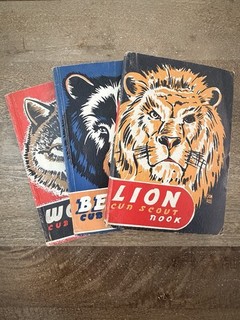 Vintage 1950s Cub Scout Books Wolf Bear Lion BSA Boy Scouts Set of 3 Don Ross