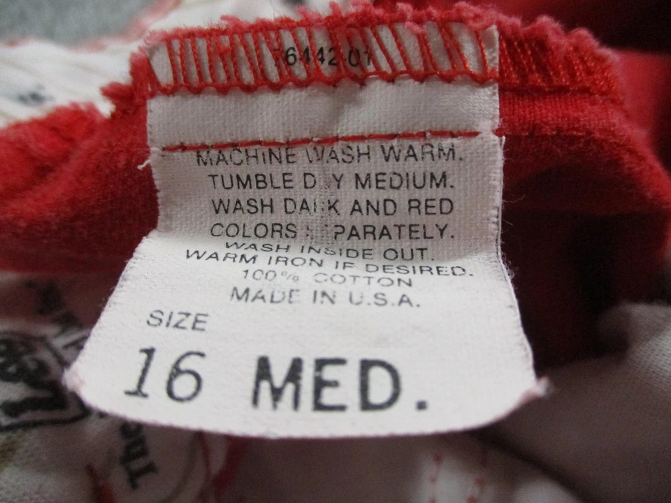 Pantalones Lee Mujer 16 Medianos Rojo Cintura Elástica Plisada Algodón Sarga Hechos en EE. UU. Foto 2 de 4