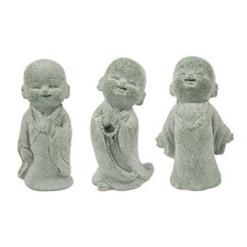 3Pcs Miniature Monk Resins Figurine for Collectors and Buddhism Enthusiasts Gift