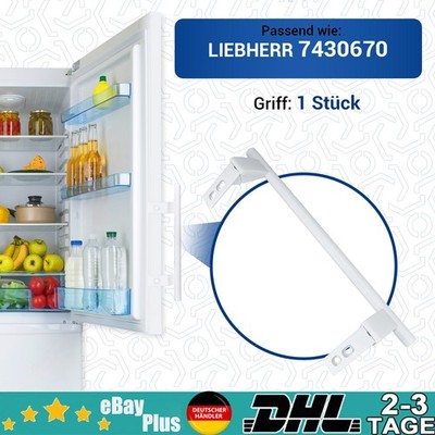 für Liebherr 7430670 Griff Türgriff Hebelgriff Stange weiß Kühlschrank