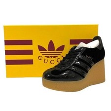 Gucci Adidas Gazelle Wedge Sneaker Leder schwarz Größe 36,5 unbenutzt mit...