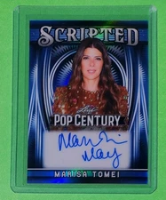 Marisa Tomei 2025 Leaf Pop Century Scripted Blue Auto /7  May Spiderman