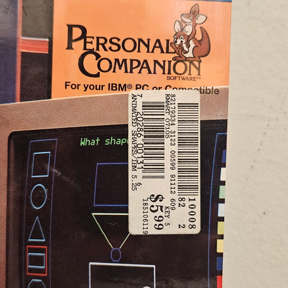 VTG Personal Companion Animated Shapes IBM PC 3.5 Floppy Disc New Sealed - Image 3 of 4