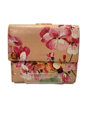 Gucci Damen Bi-Fold Geldbörse GG Blooms Leder Farbe Pink Ohne Karton Gebraucht
