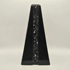Haeger Pottery Black Pyramid Vase - Art Deco - Postmodern - MCM - 12 Inches