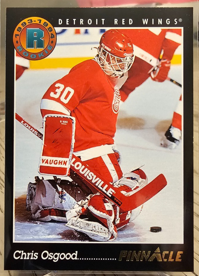1993-94 Pinnacle Chris Osgood RC #431 Detroit Red Wings