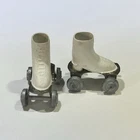 VINTAGE 1970s Barbie CLONE DOLL WHITE ROLLER Skates METAL BASE/WHITE BOOT