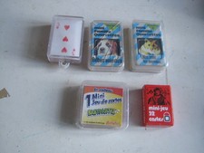 Lot 5 mini jeux de cartes, 2 d'annimaux et 3 jeux normaux