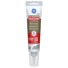GE Advanced Silicone White Silicone 2 Kitchen and Bath Caulk Sealant 2.8 oz