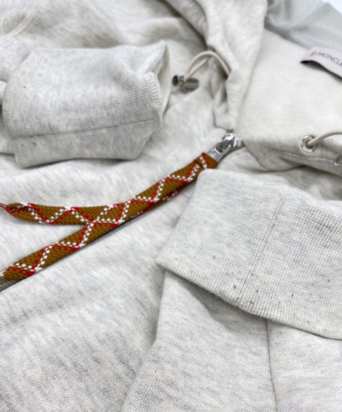 MONCLER/MAGLIA CARDIGAN C/CAPPUCCIO Orange x Gray Size: M thumbnail 4