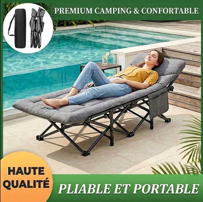 Camping Klappbett robust 200kg - gepolsterte Matratze - Beistellbett NEU