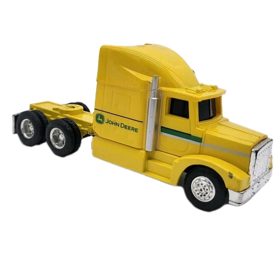 ERTL John Deere Semi Truck 18 Wheeler Yellow Diecast Truck Toy Freightliner - Image 2 of 4