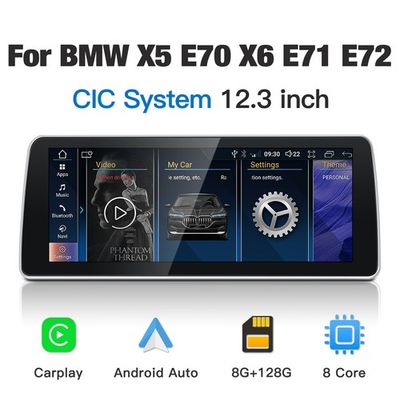 #ad 12.3quot;Android 13 Central Info System 8128GB for BMW X5 E70 2010–2013 CIC Upgrade $303.00