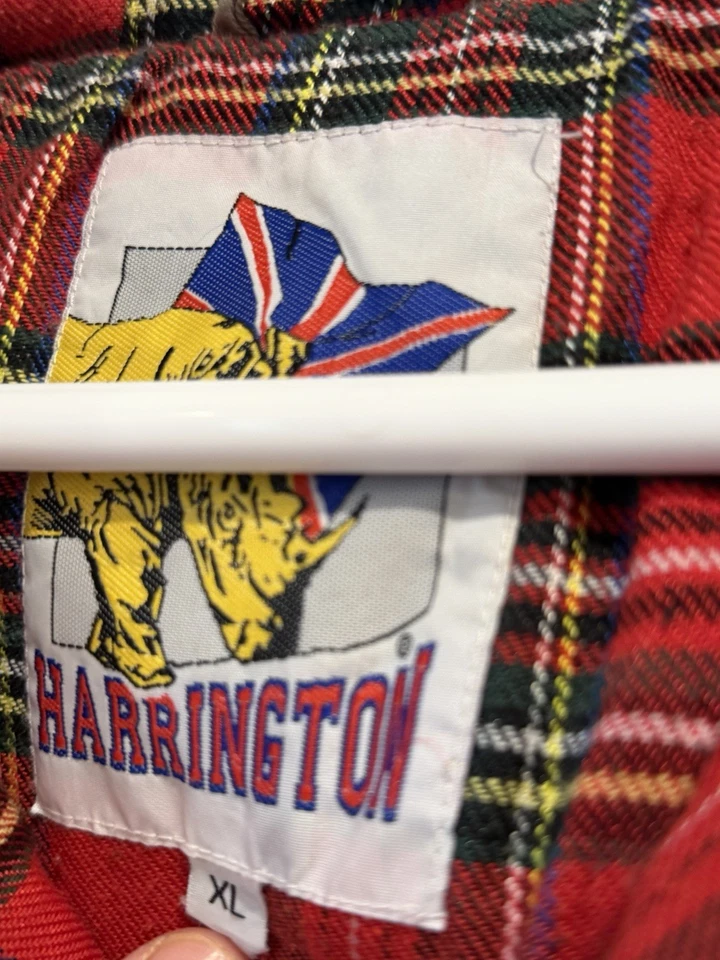 Chaqueta Harrington Hombre Beige, Rojo Forro a Cuadros Talla XL Foto 4 de 4