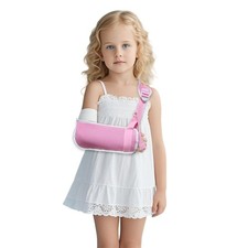 Kids Arm Sling Pink Large Cushioned Shoulder Pad Mesh Immobilizer Elbow Wrist