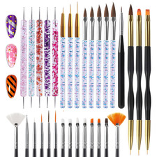 31pcs Nail Art Brushes, Nail Art Tool Set, Dotting Tools, Dust Brush,Striping Br
