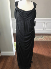 Alex Evenings Plus, Cold Shoulder Mesh Gown Sz16W 159