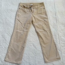 Vtg Y2K Jordache Tan Low-Rise Straight-Leg Cotton Stretch Pants Women 11/12 EUC